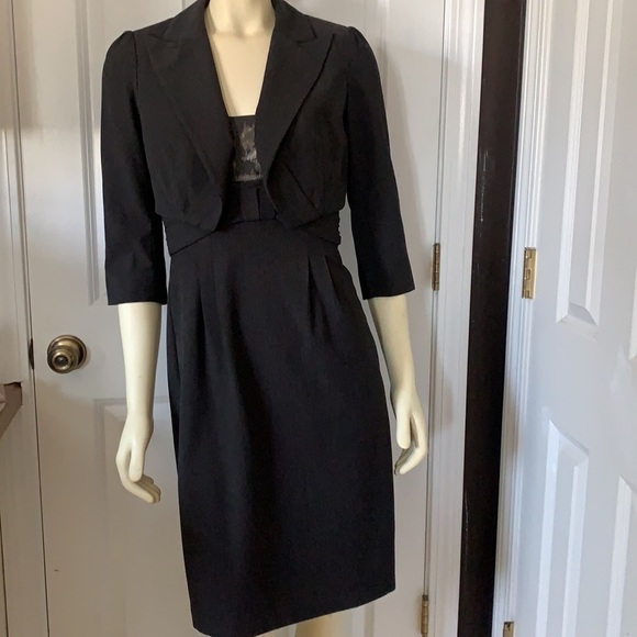 NANETTE Lepore Tigress Coffee Bean Dress With Jacket Size 4 - Picture 1 of 16